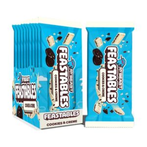 Feastables MrBeast Cookies & Creme King Size Bars 2.1oz 10ct